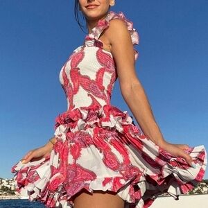 Charo Ruiz Inspired Cotton Ruffle Dress